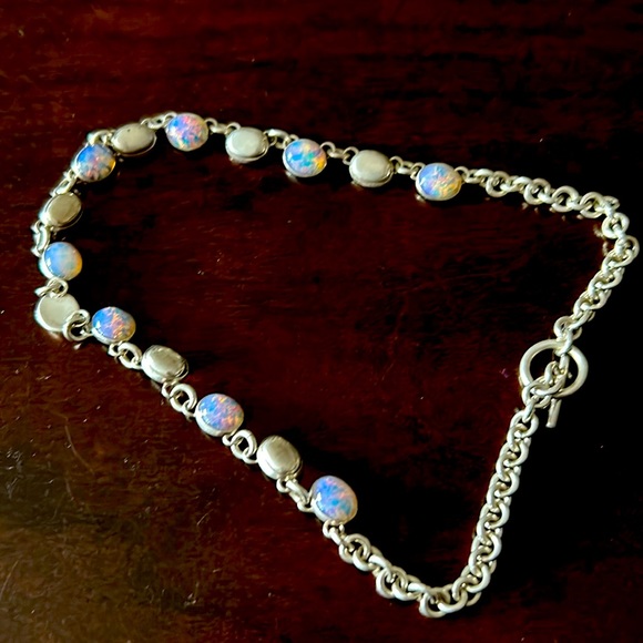 Jewelry - 16” Opal/.925 Sterling Necklace